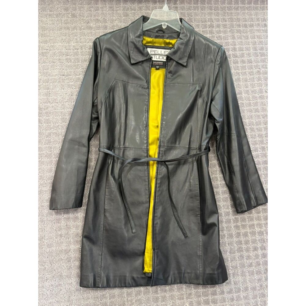 Wilson’s Leather Pelle Studio Women’s Coat Large 36” L 36” W 24” sleeve